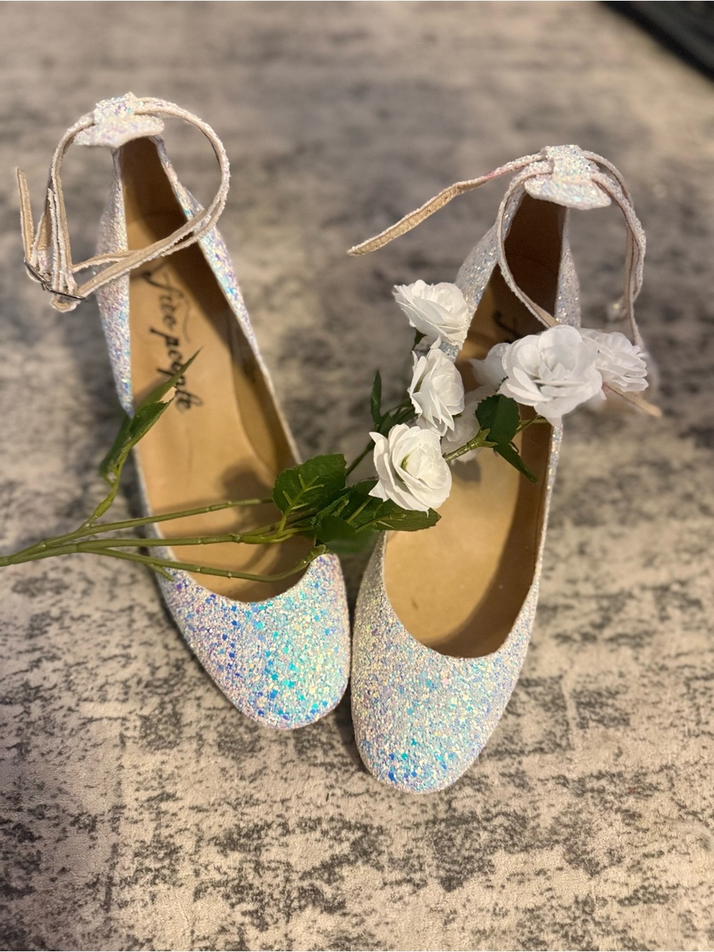 Free People Glitter Lana Block Heels